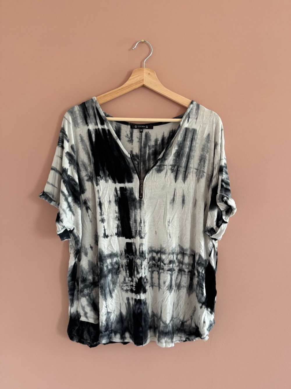 Coin 1804 Marbled Zipper Tee